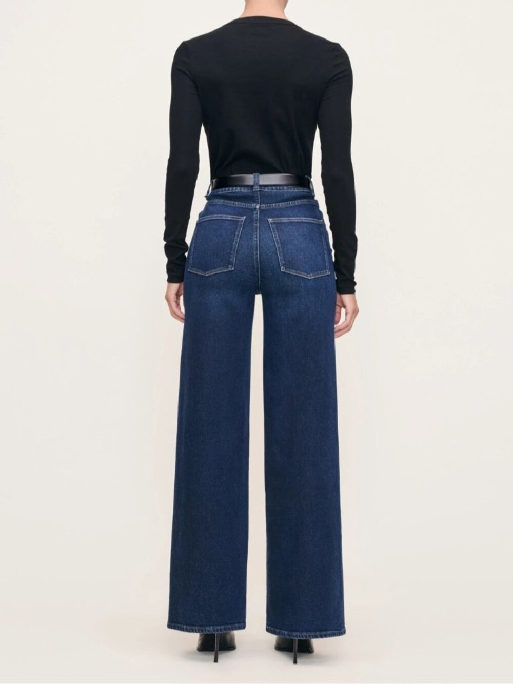 DL1961 Hepburn vintage wide leg jeans in Eve 27 - Picture 2 of 12